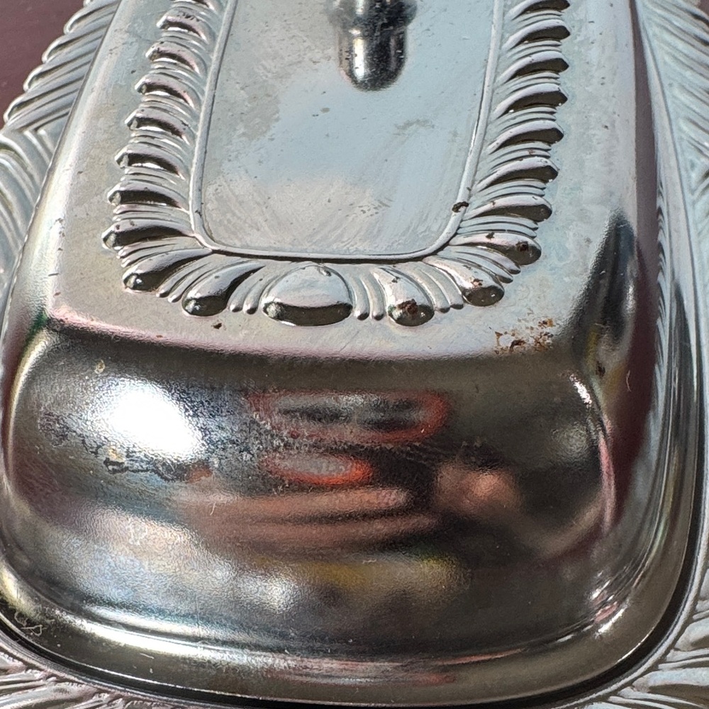 Vintage Irvinware Stainless Steel Butter Dish W/Glass Liner 1/4 Lb *Made In USA* - Picture 4 of 14